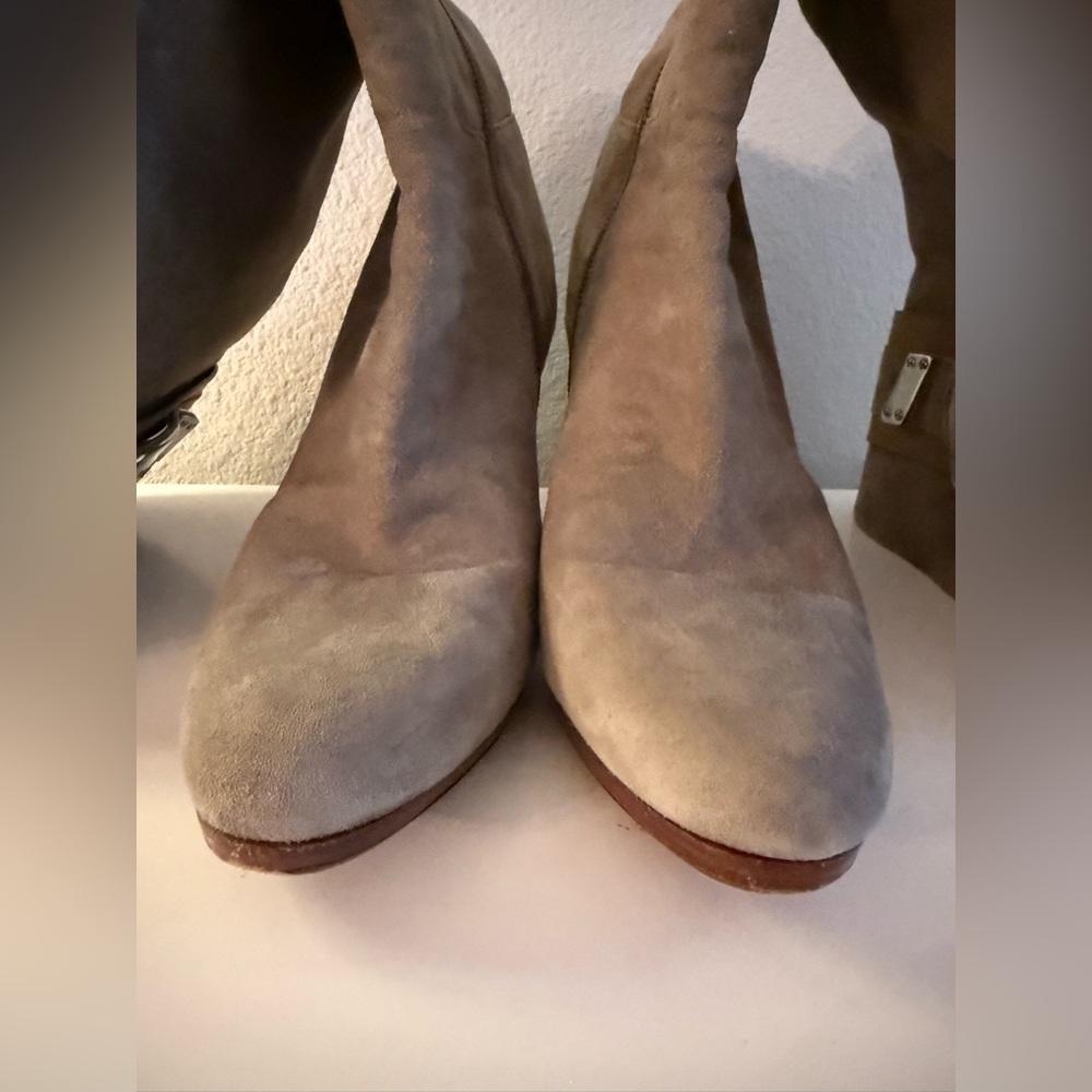 COLE HAAN x Nike Air Grey Suede Tall Heeled Boots / Womens Size 6.5B - Picture 9 of 16